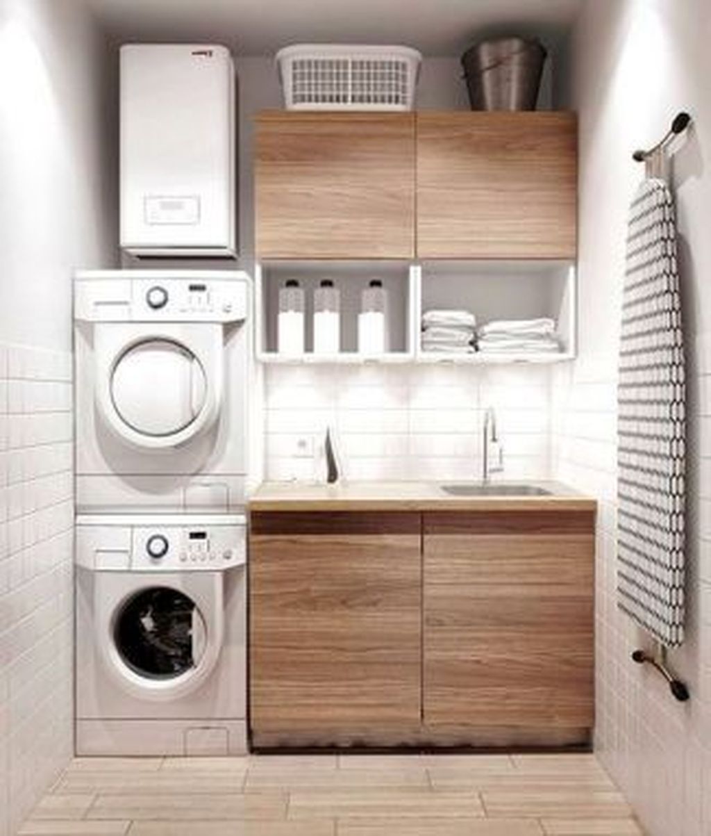 Inspiring Small Laundry Room Design And Decor Ideas 21