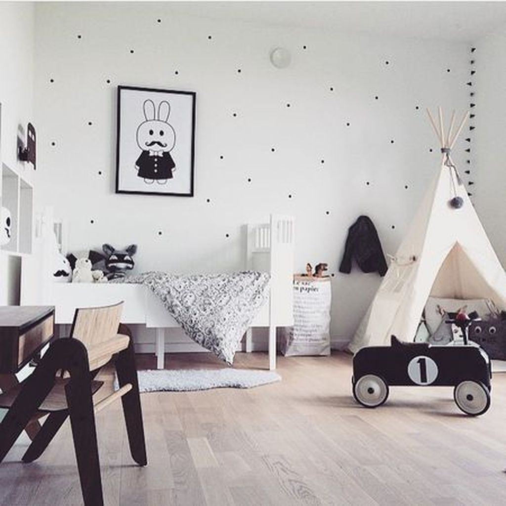 Cozy Scandinavian Kids Bedroom Design Ideas 29