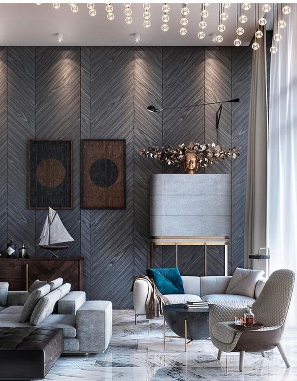 Luxury Living Room Design Ideas With Modern Accent 33 HMDCRTN