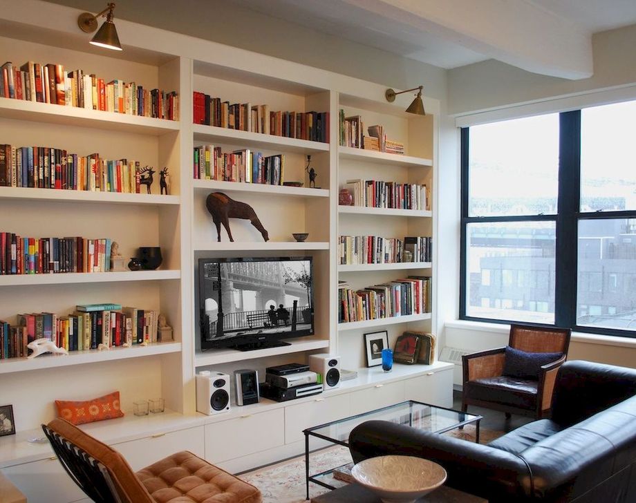 Stunning Bookshelves Design Ideas For Your Living Room Decoration 10