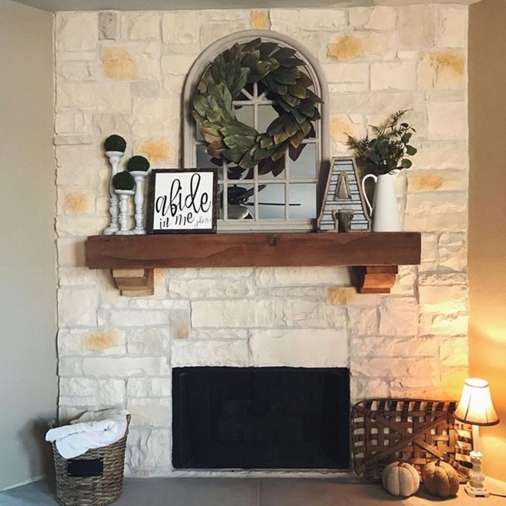 Stunning Fireplace Mantel Decor Ideas You Should Copy Now 32