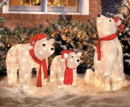 Outdoor Polar Bear Christmas Decorations