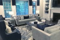 Gray And Blue Living Room
