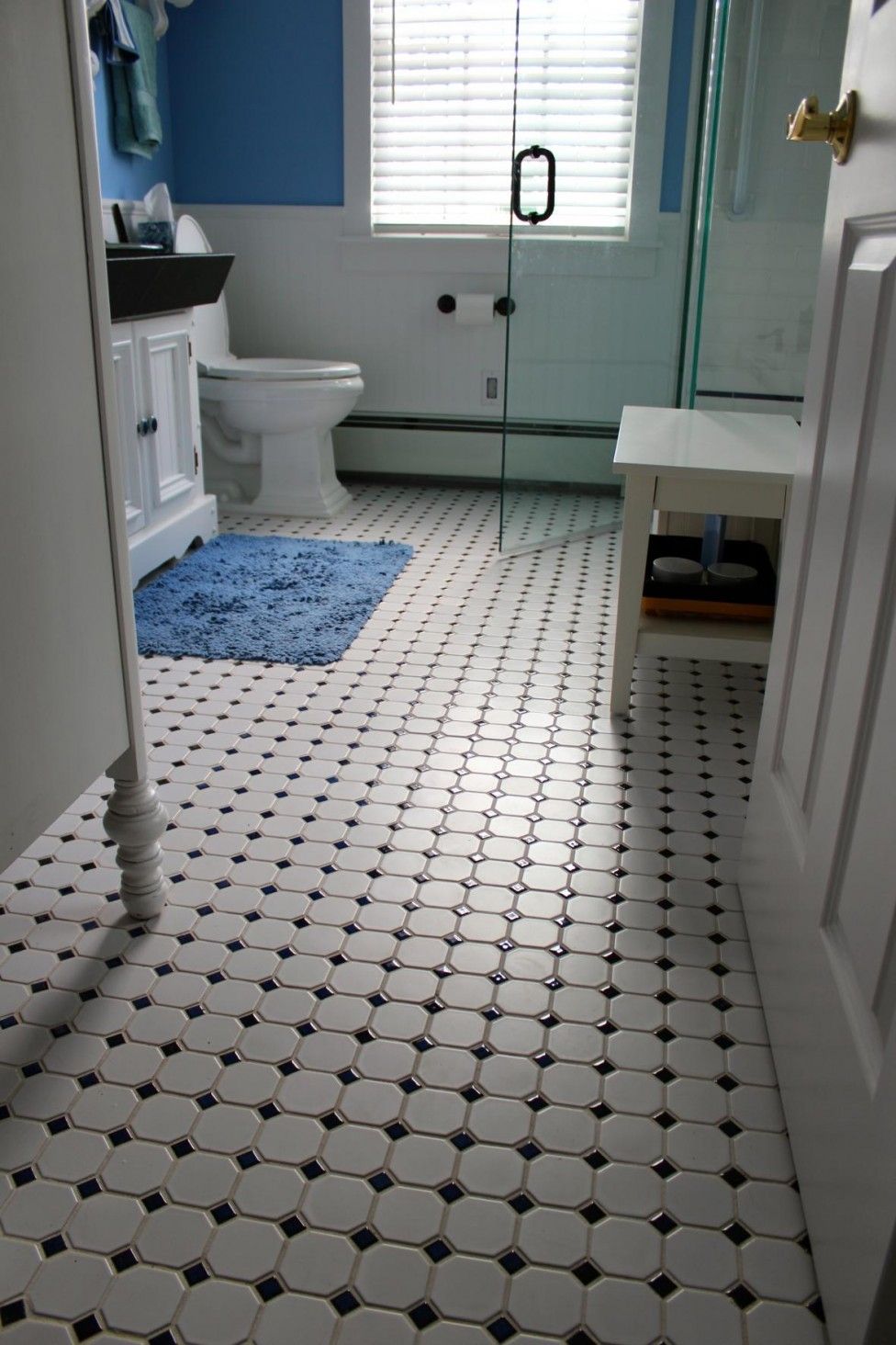 Black And White Bathroom Floor Tiles