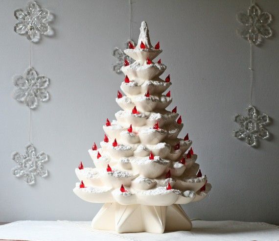 White Ceramic Christmas Tree - HMDCRTN