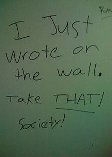 Bathroom Wall Writing