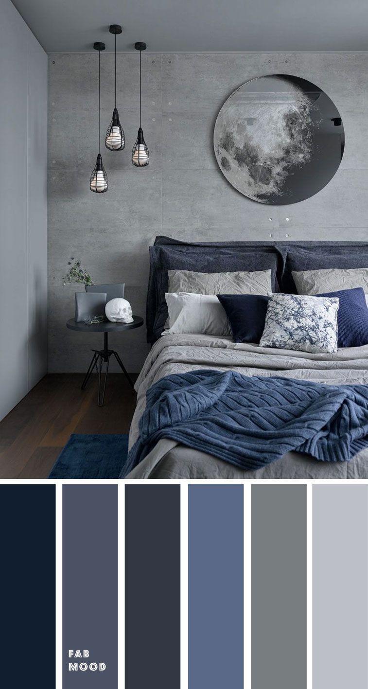 Blue And Grey Bedroom