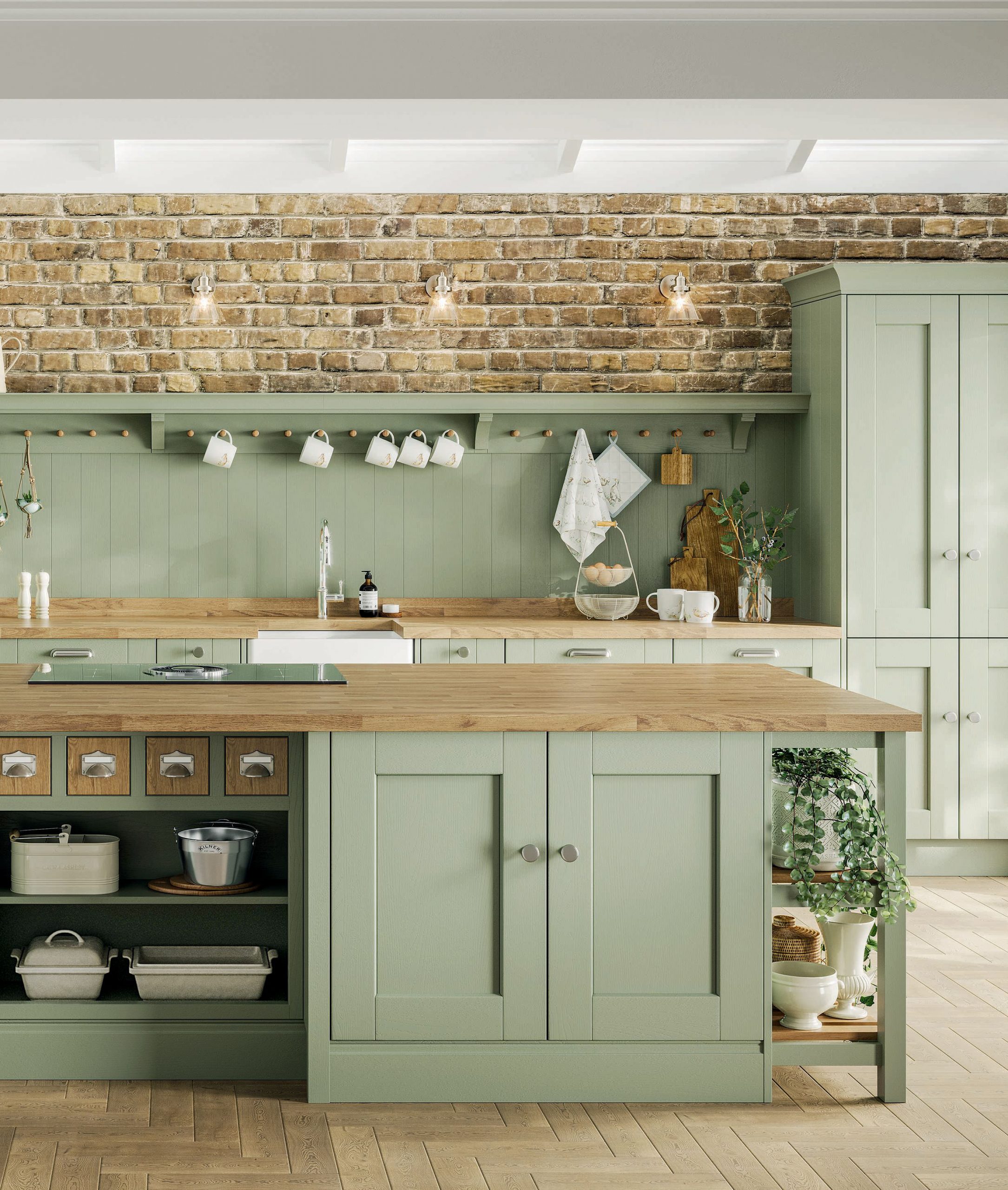 Sage Green Kitchen Cabinets - HMDCRTN
