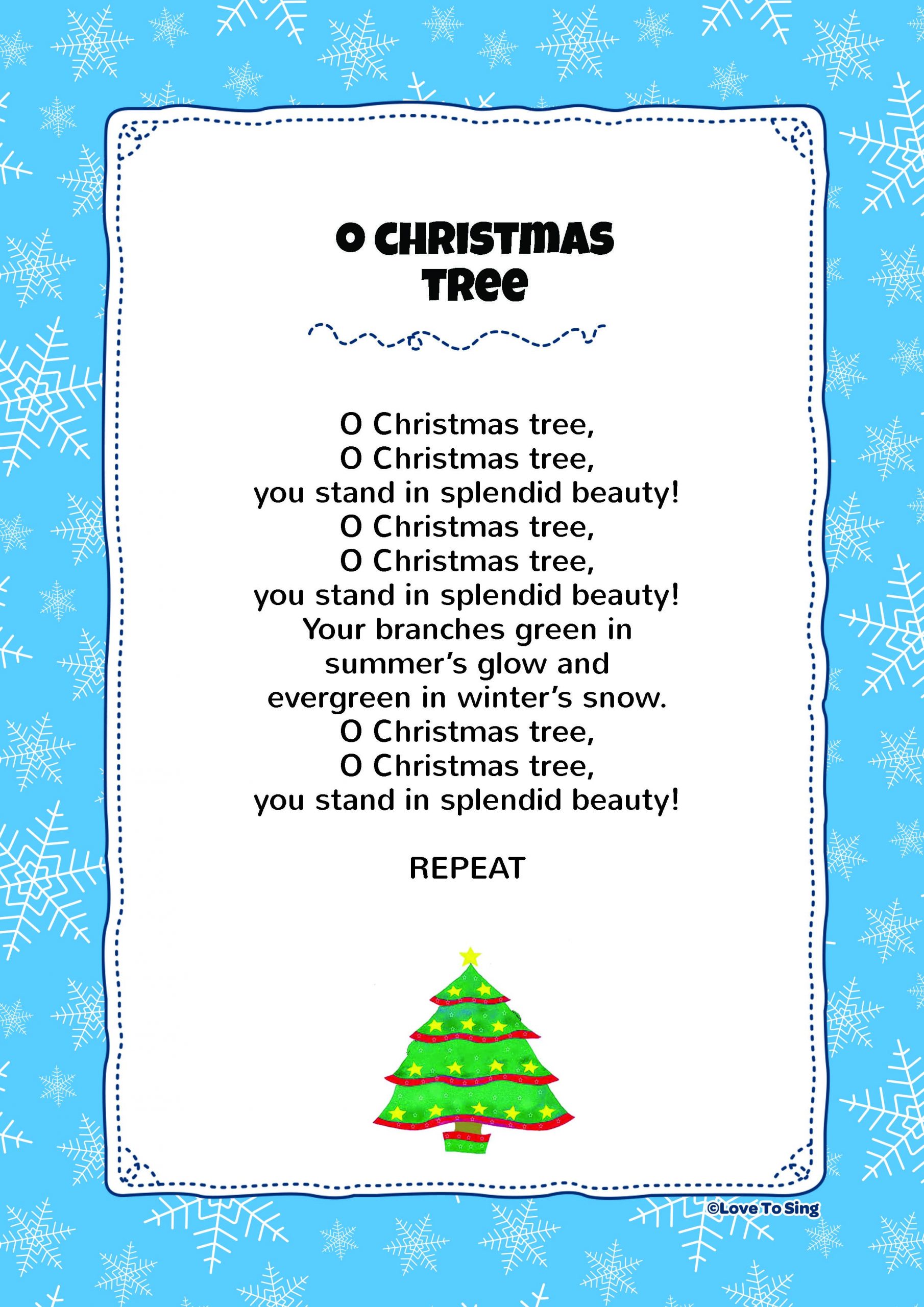 Oh Christmas Tree Lyrics HMDCRTN