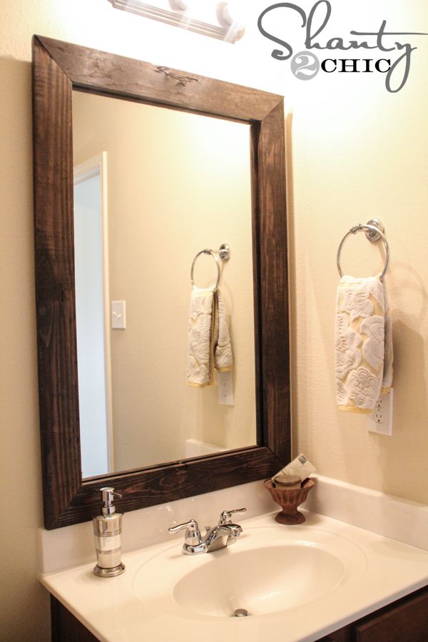 Wood Bathroom Mirror
