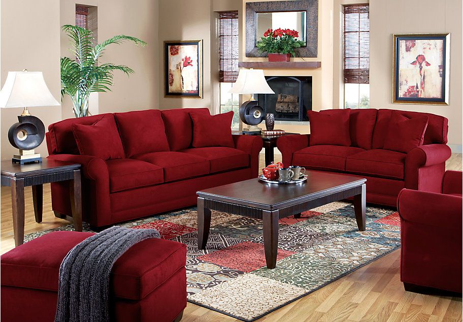 Red Living Room Set