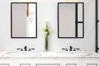 Black Framed Bathroom Mirror
