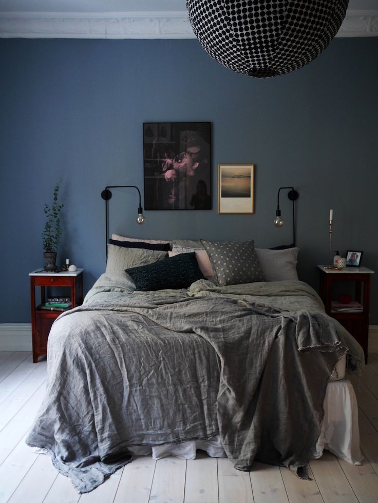 Blue And Gray Bedroom