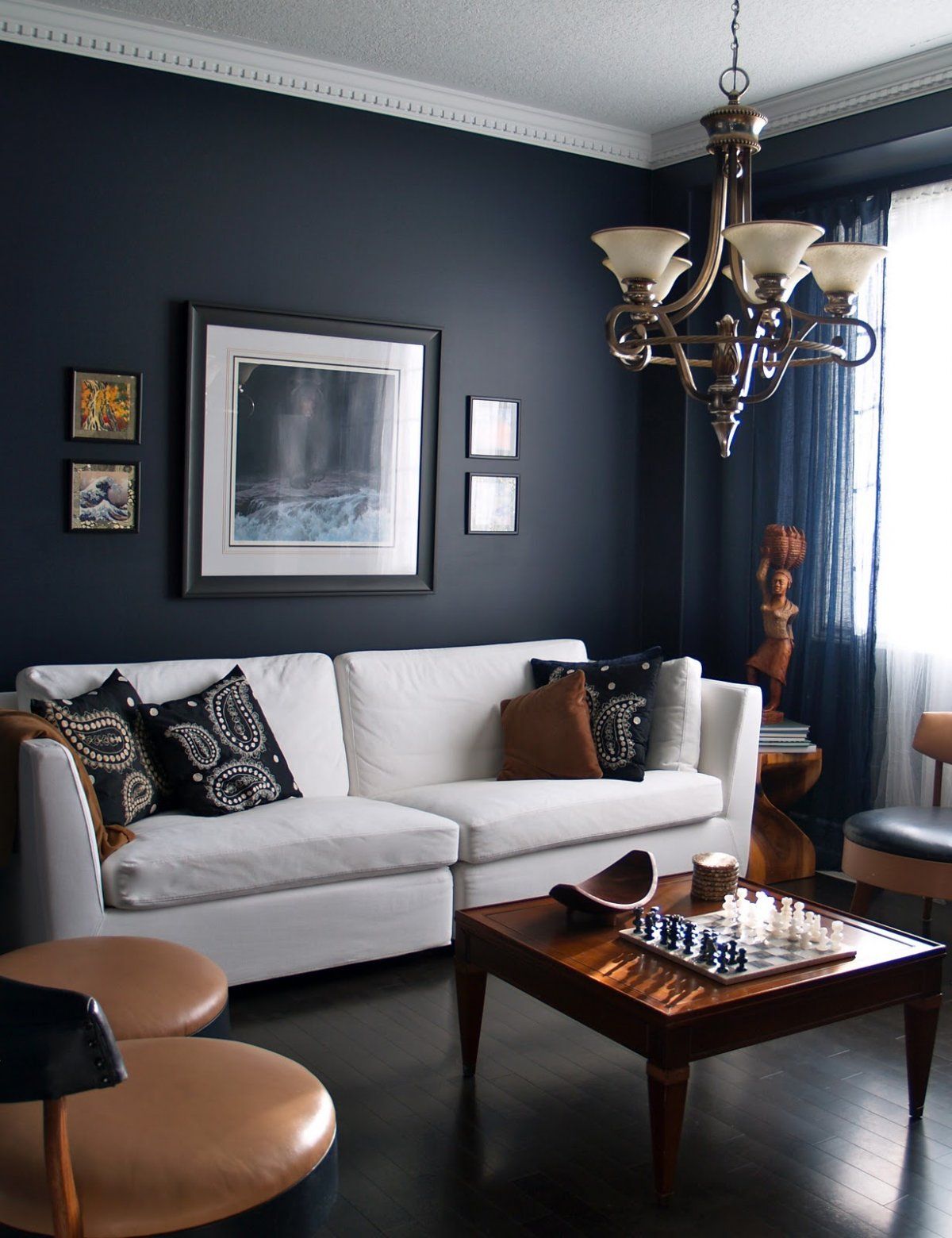 Navy Blue Living Room