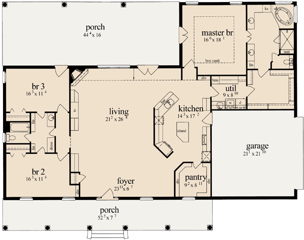 Open Floor Plan Home Designs