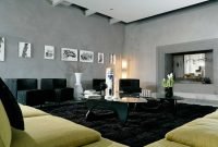 Black Living Room Rug