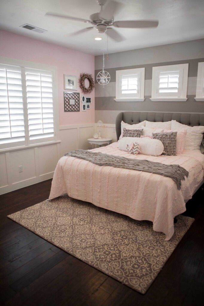 Pink And Gray Bedroom