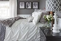 Gray And White Bedroom