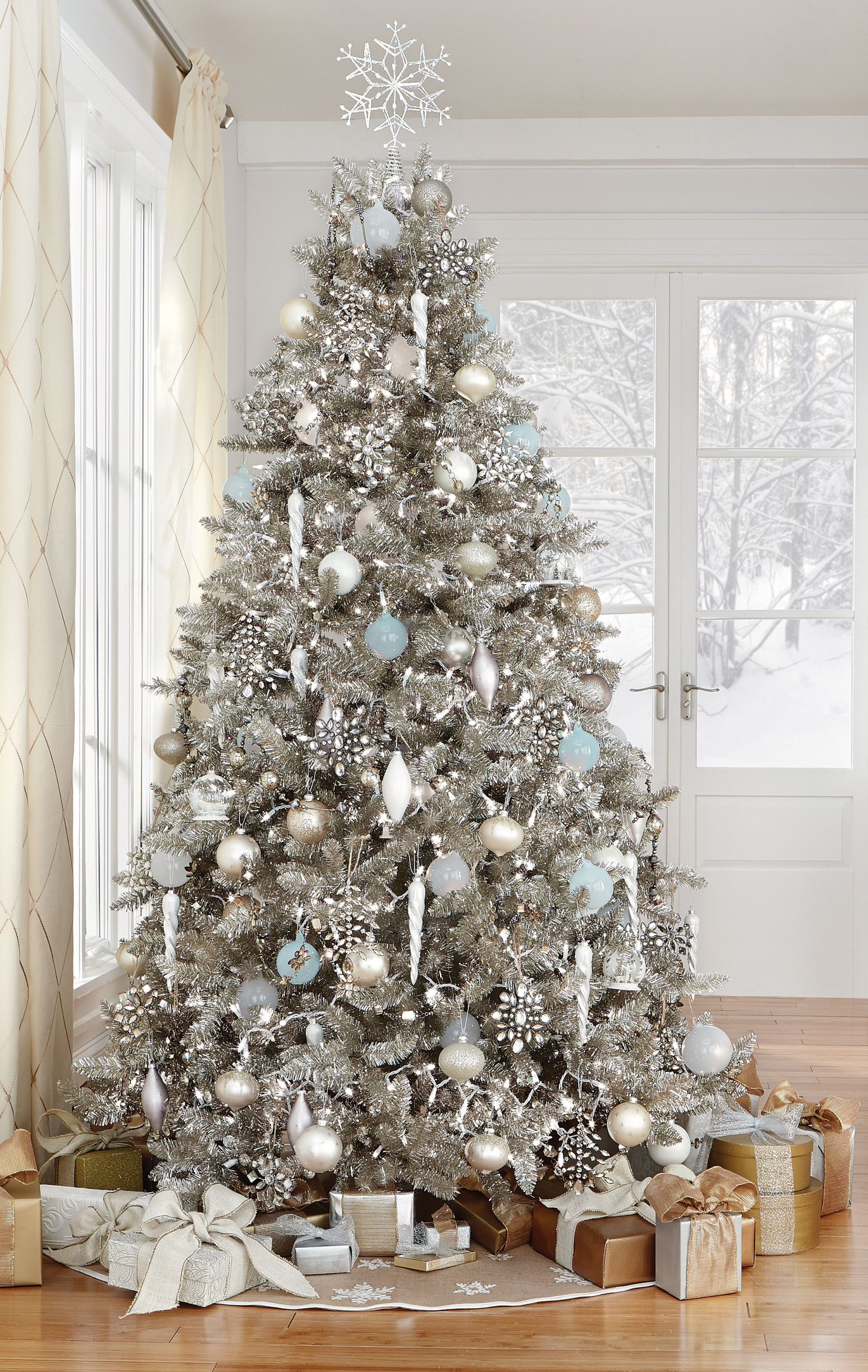 Silver Christmas Tree Decorations