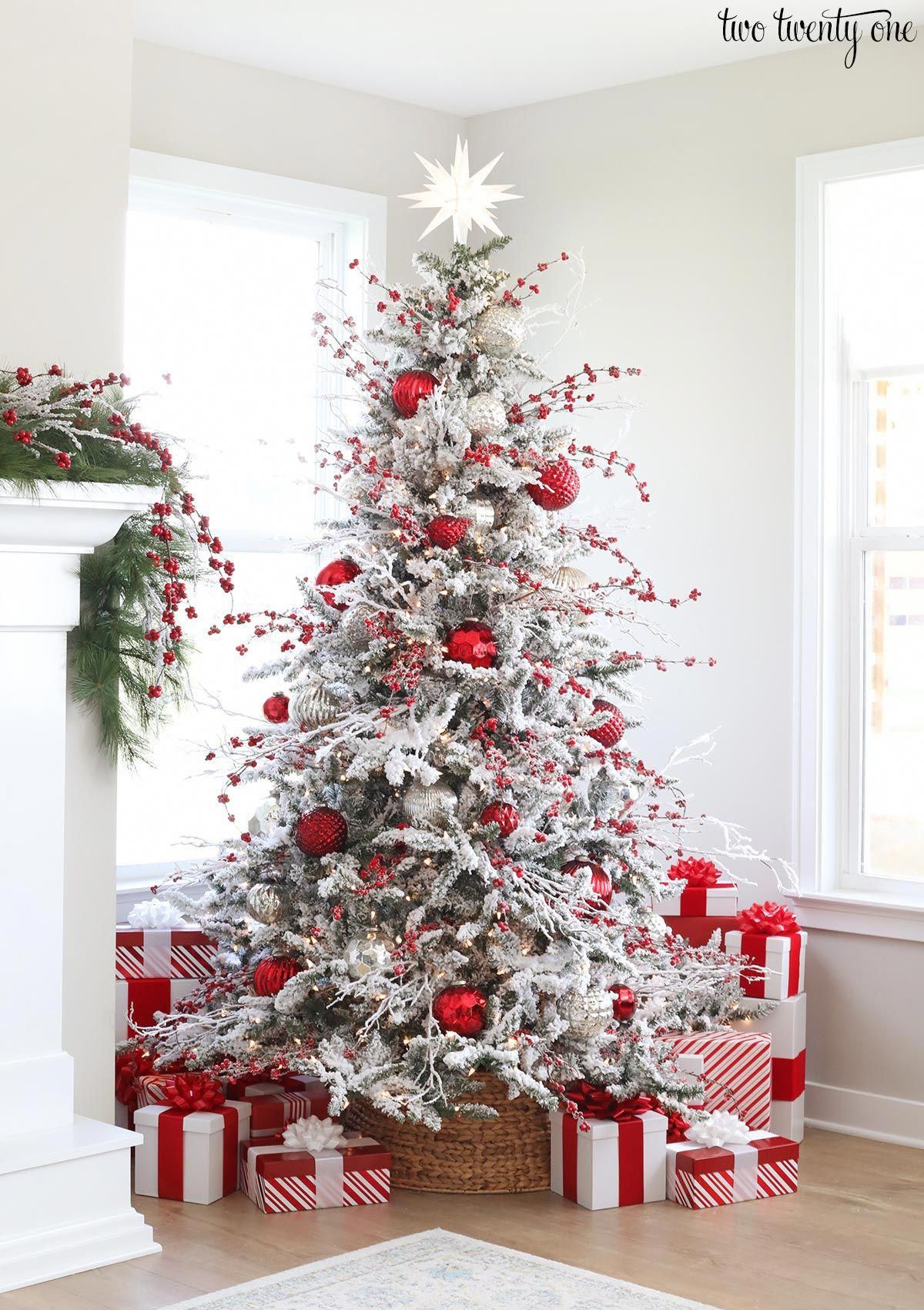 Red And White Christmas Tree