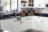 White Kitchen Black Countertops