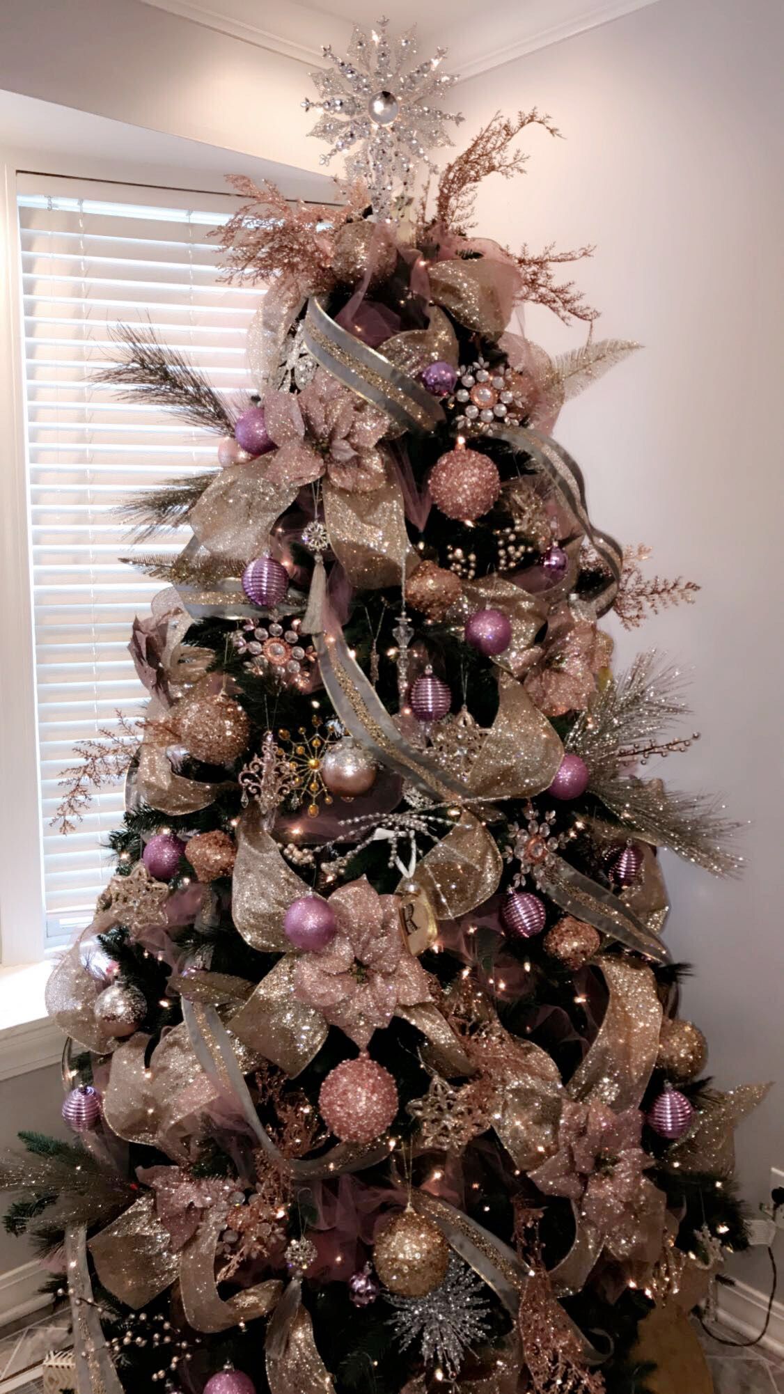 Pink And Gold Christmas Decorations