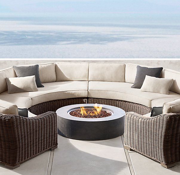 Outdoor Sectional With Fire Pit