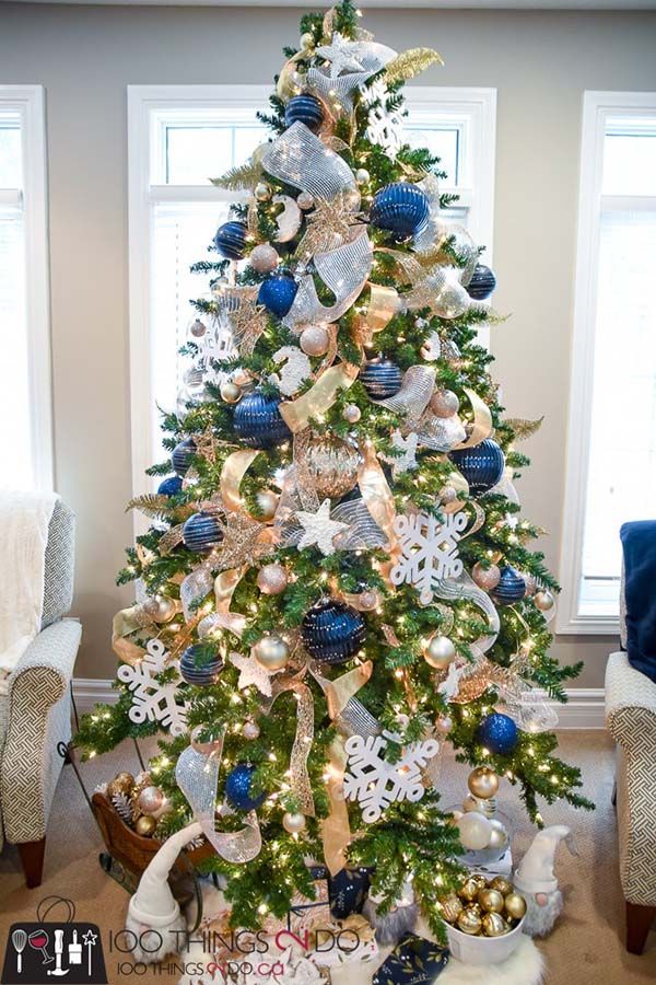 Navy Blue Christmas Decorations