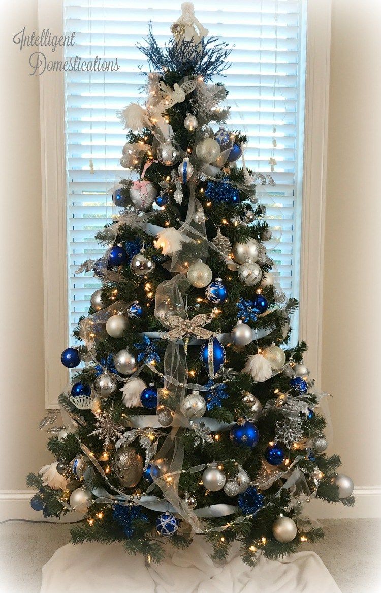 Blue And White Christmas Tree