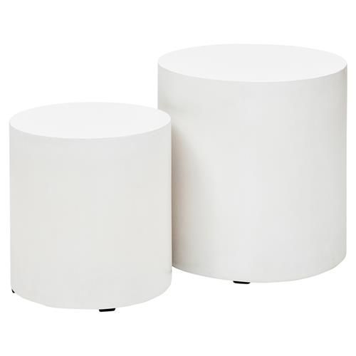 White Outdoor Side Table