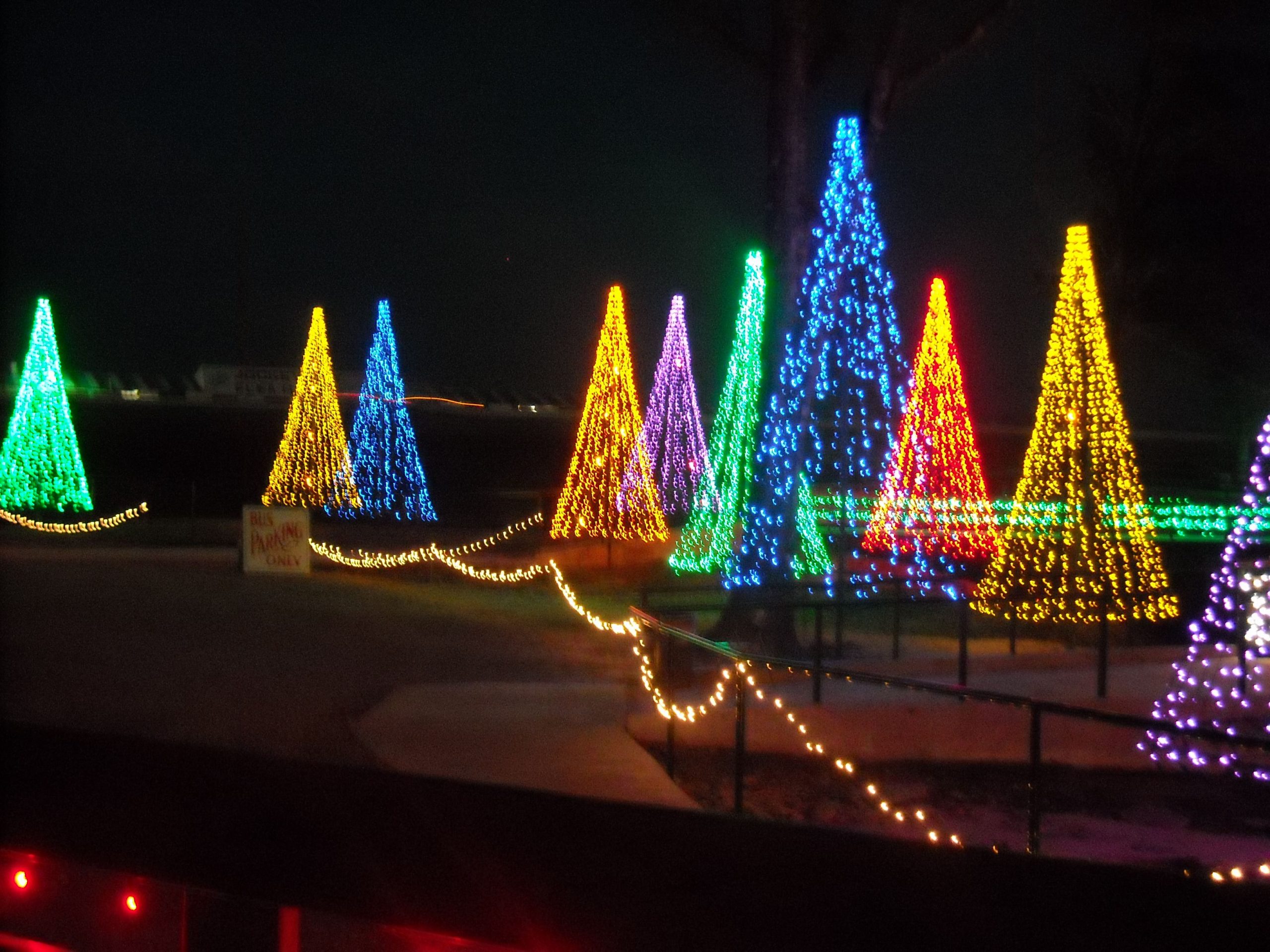 Outdoor Christmas Tree Made Of Lights
