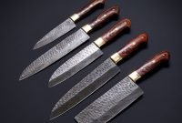 Damascus Kitchen Knife Set