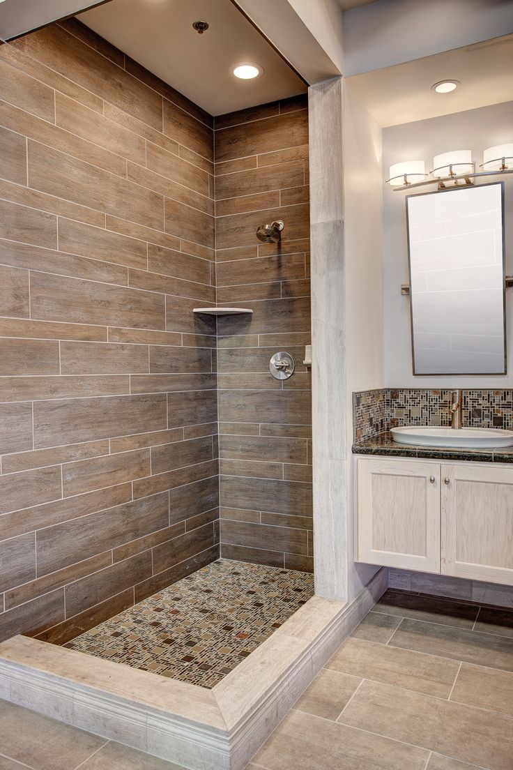 Wood Tile Bathroom