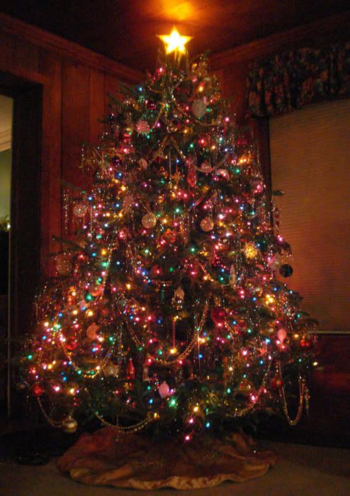 Christmas Tree With Colored Lights