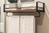 Bathroom Shelf With Towel Bar