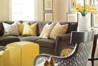 Gray And Yellow Living Room